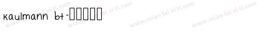 kaulmann bt字体转换